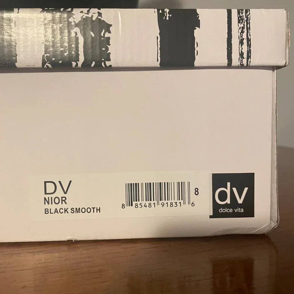 Women's Dolce Vita NIOR Black Smooth Ankle Boots - Picture 3 of 5